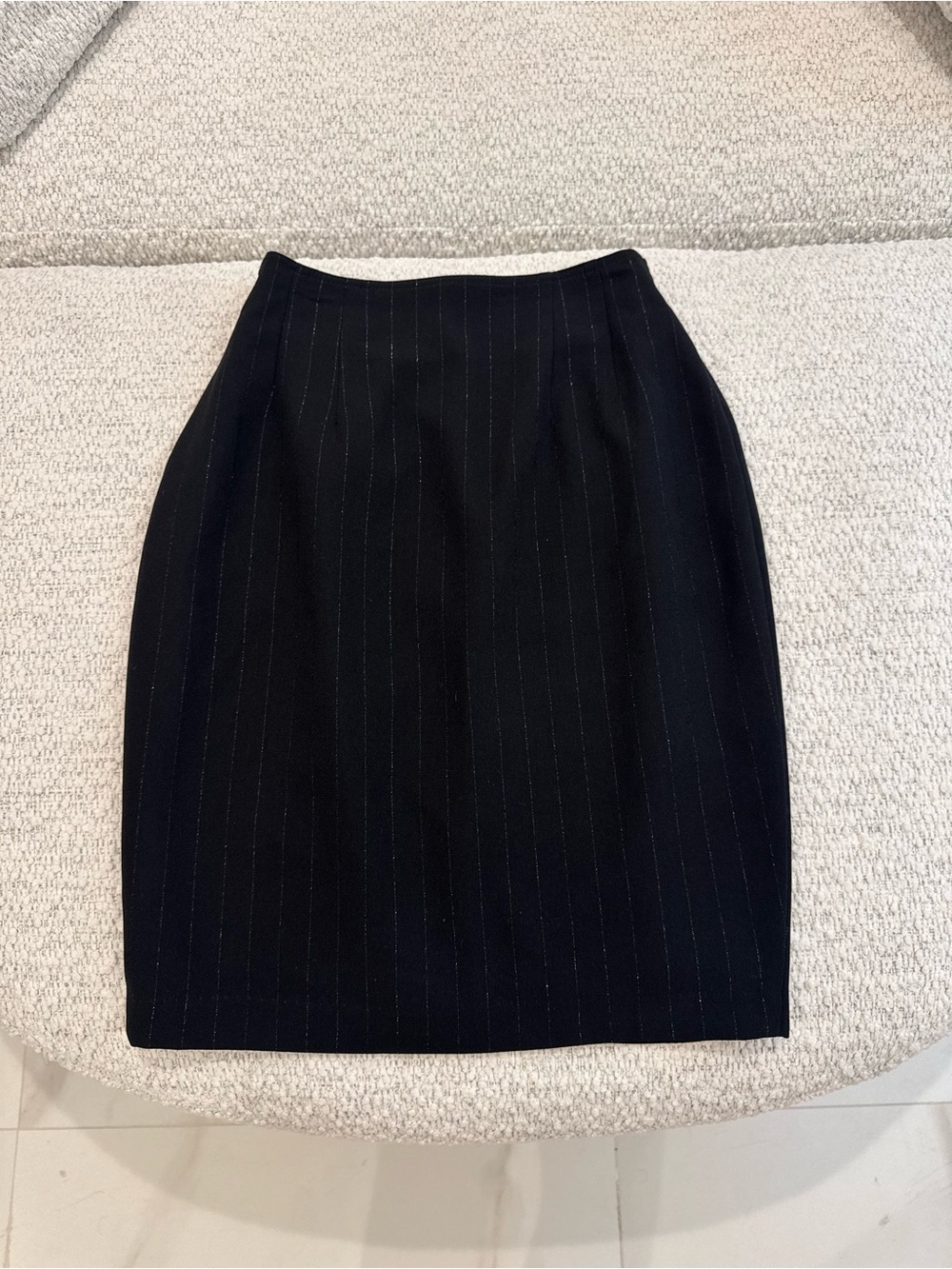 Cache Vintage Classic Black Pinstripe Skirt